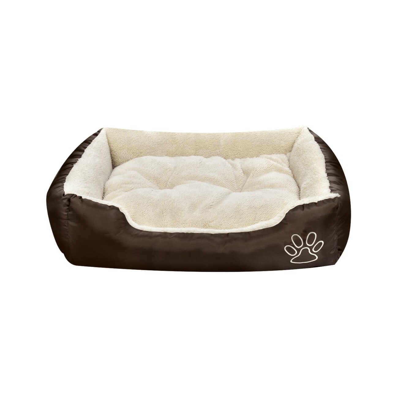 VidaXL Hundebett Braun und Beige 38 cm, 38 cm, 17 cm