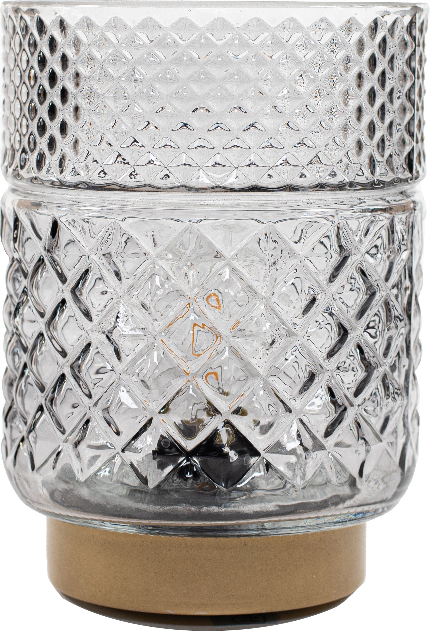 Anna's Collection tafellamp transparant grijs D 12 H 17,5 cm