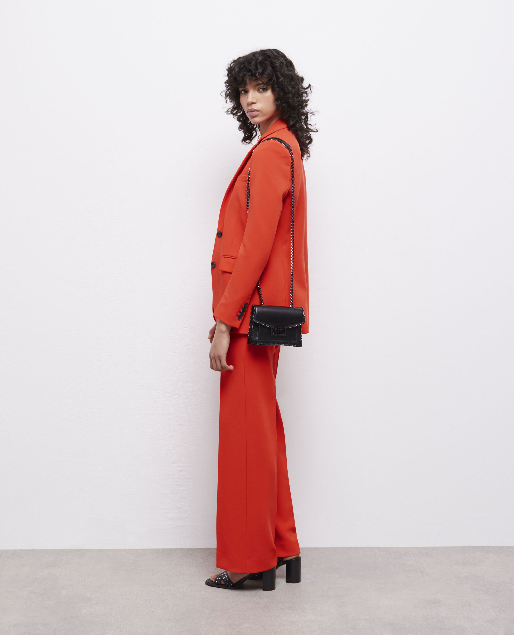 Sac Emily nano en cuir noir