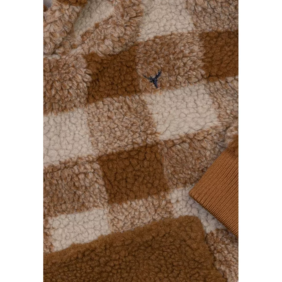 MINOTI Teddyjacke BraunSteingrau
