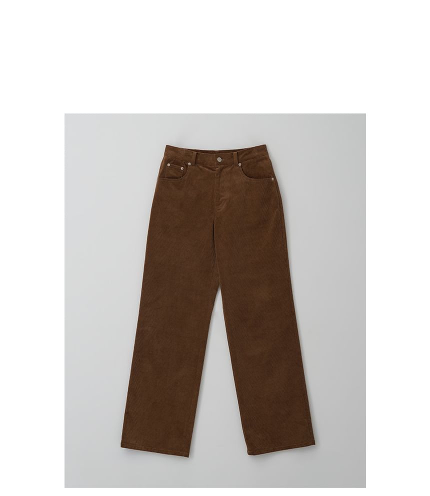 rolarola - Wijde corduroy broek (bruin)