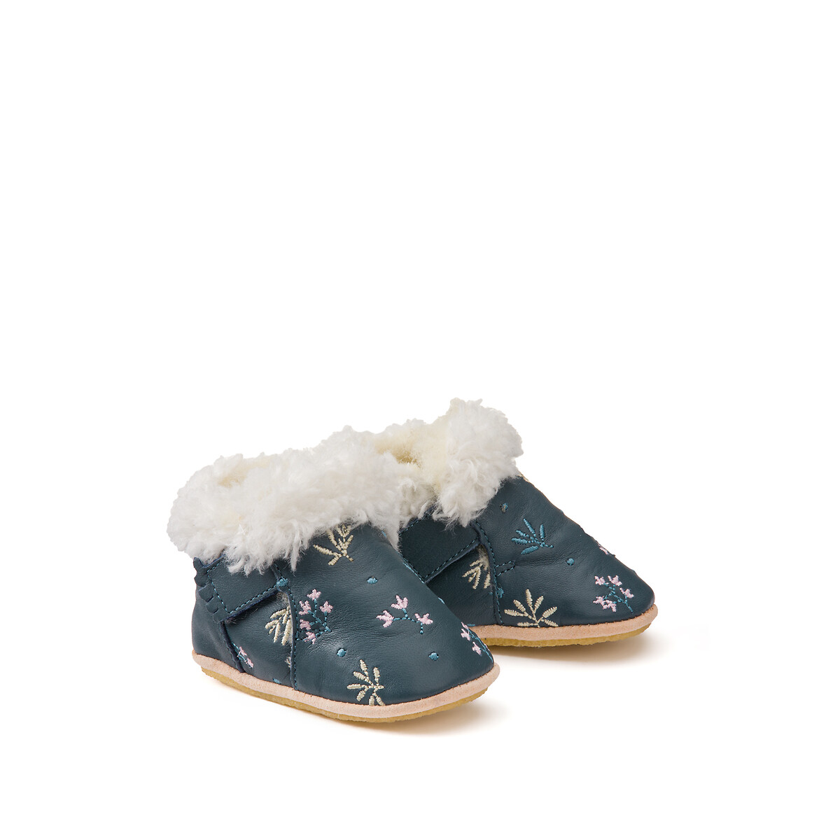 FÁCIL, FÁCIL<br>Pantufas macias em couro forrado My Foublu