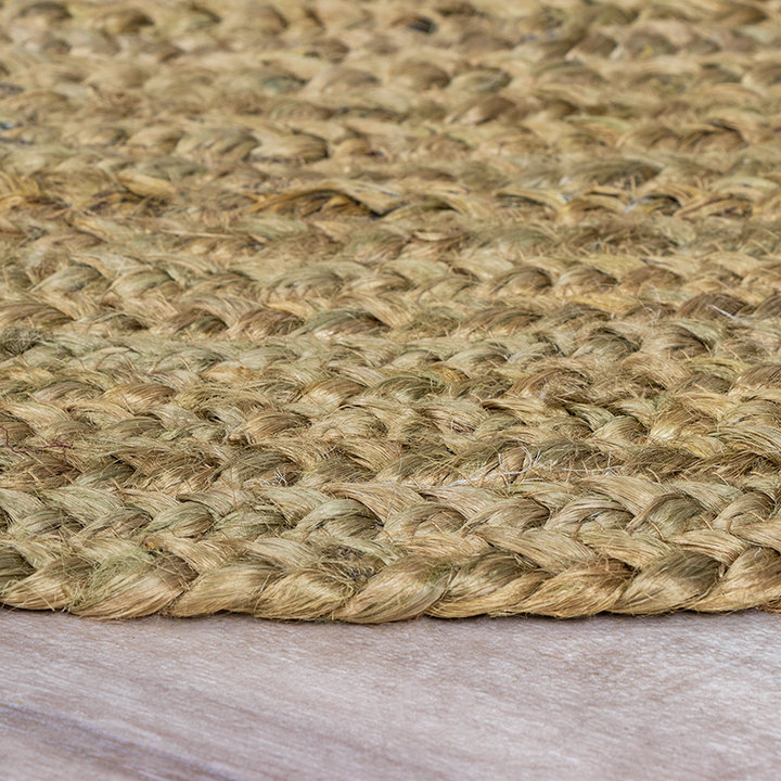 Jute vloerkleed - Fair Rond Groen