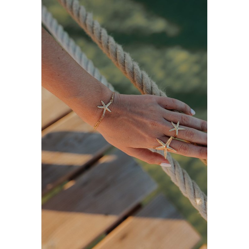 bracelet étoile doré à l'or fin - CLÉIA