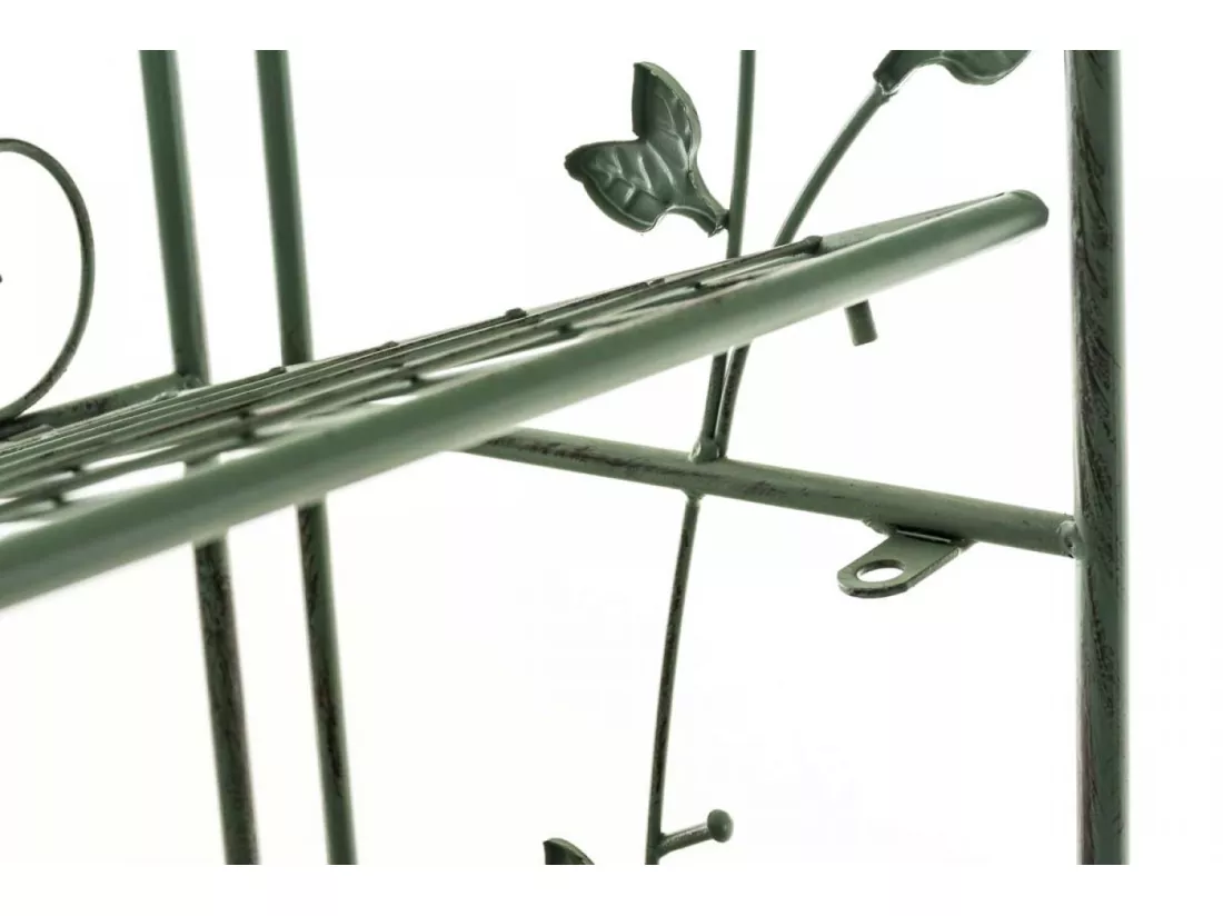 Étagères sur pied - Métal - 60 x 33 x 158cm - Vert antique - Arona