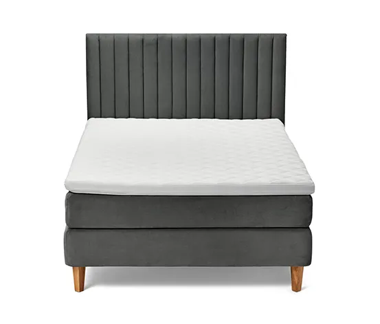 Boxspringbett, ca. 180 x 200 cm, anthrazit