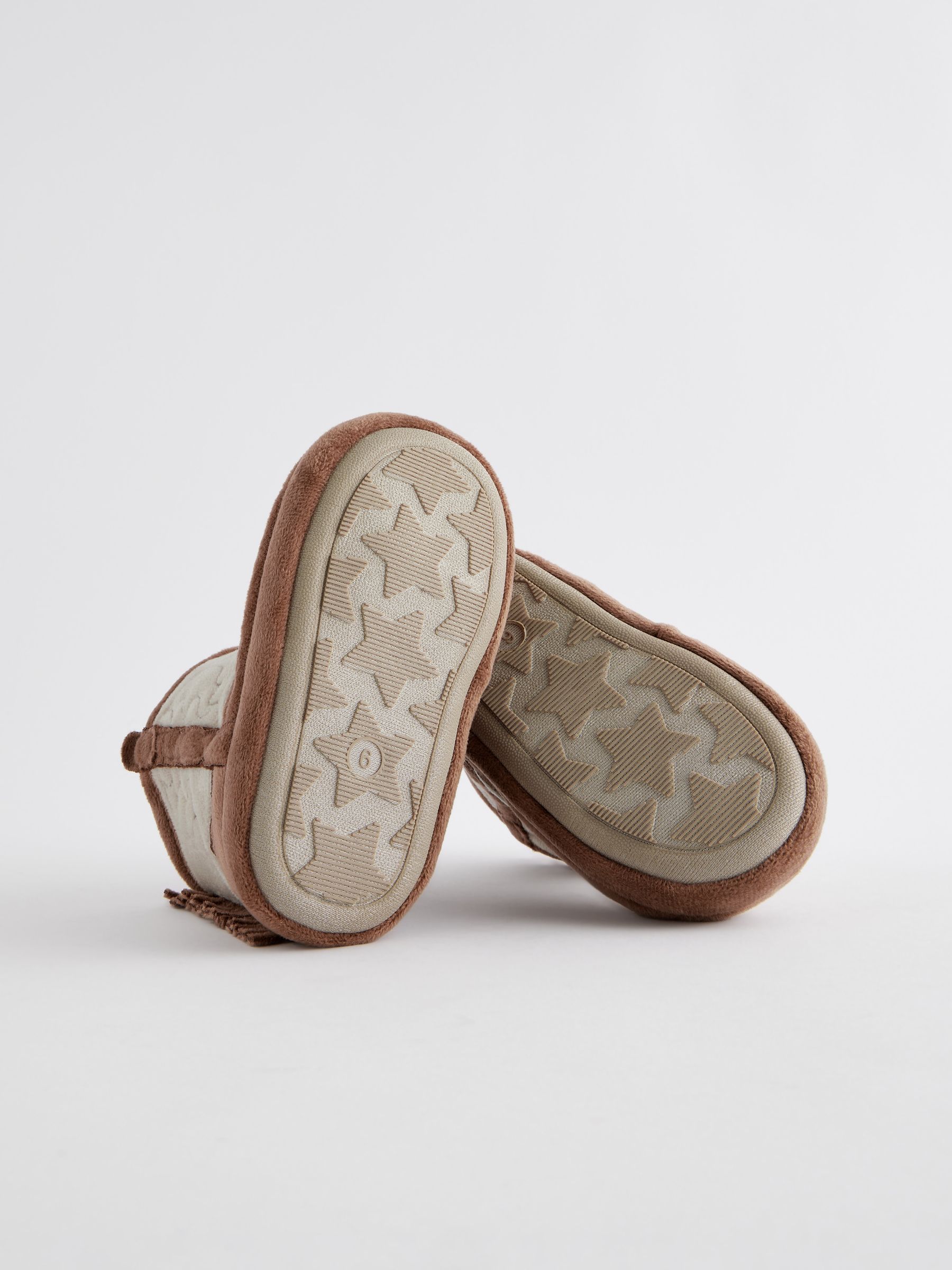 Bruin/crèmekleurig - Western Slipper Boots