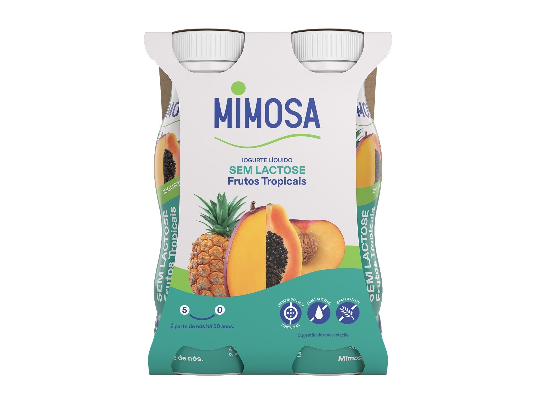 IOGURTE MIMOSA LÍQUIDO SEM LACTOSE FRUTOS TROPICAIS 4X151ML