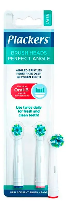 Plackers Perfect Angle Brush Heads - 2 stk.
