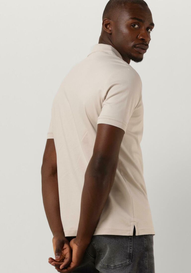 CALVIN KLEIN beige calvin klein polo smooth cotton slim polo