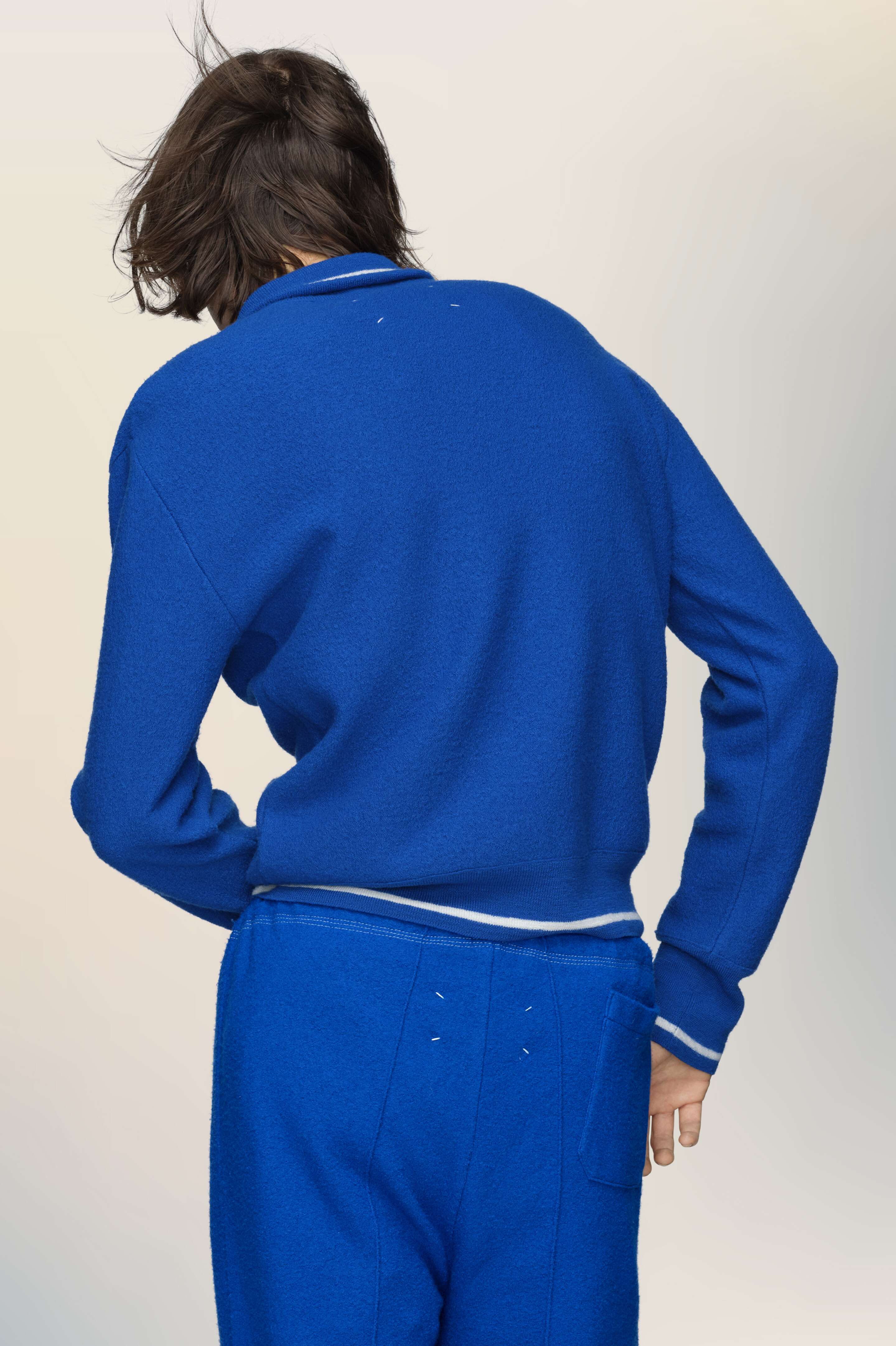 Pull en laine bleu pour homme