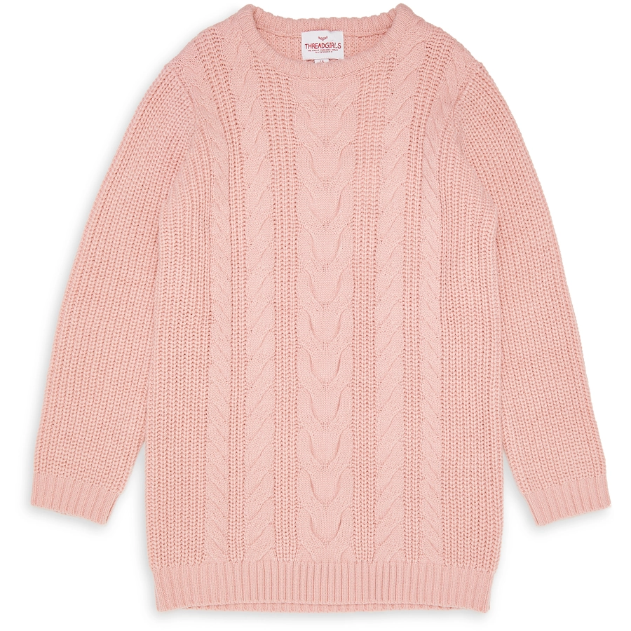 Threadgirls Strickkleid THB Thistle Cable Knitted Dress Blush