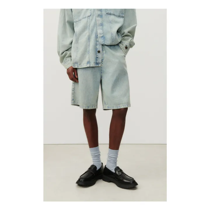 American Vintage Short Elastiqué Besobay Denim | Denim bleached