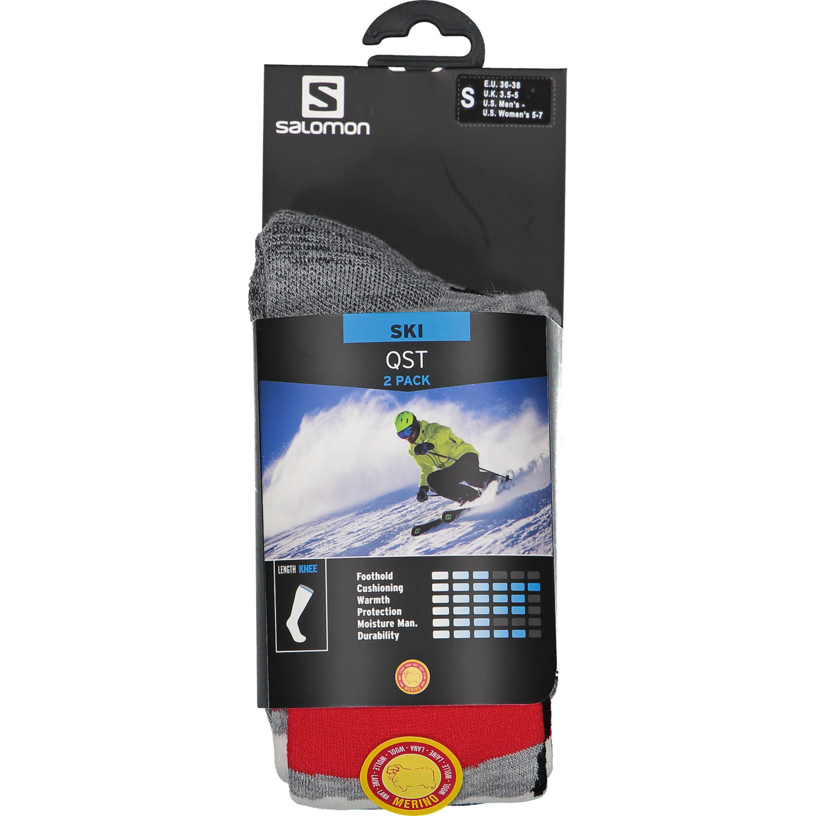 Salomon Skisocken Camo Er, 36-38, orange