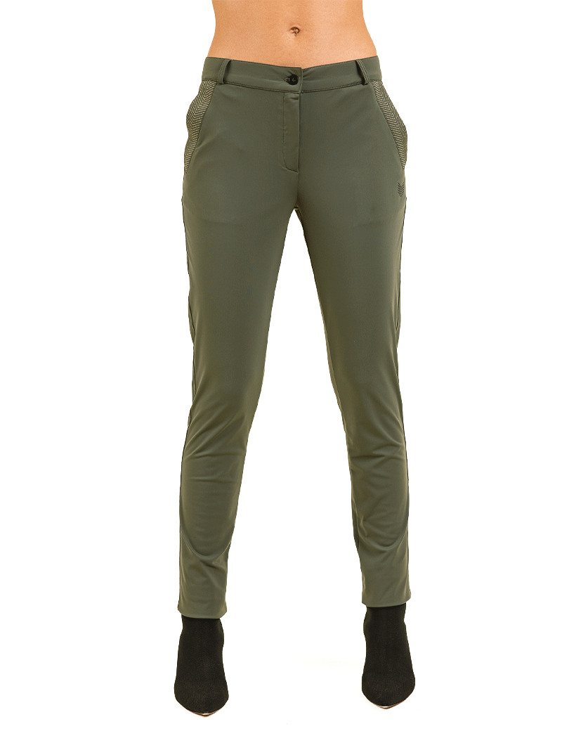 HBT BASICS ESSENTIELS | CHRISTINA UNI PANTALON FEMME KAKI/MORDORÉ