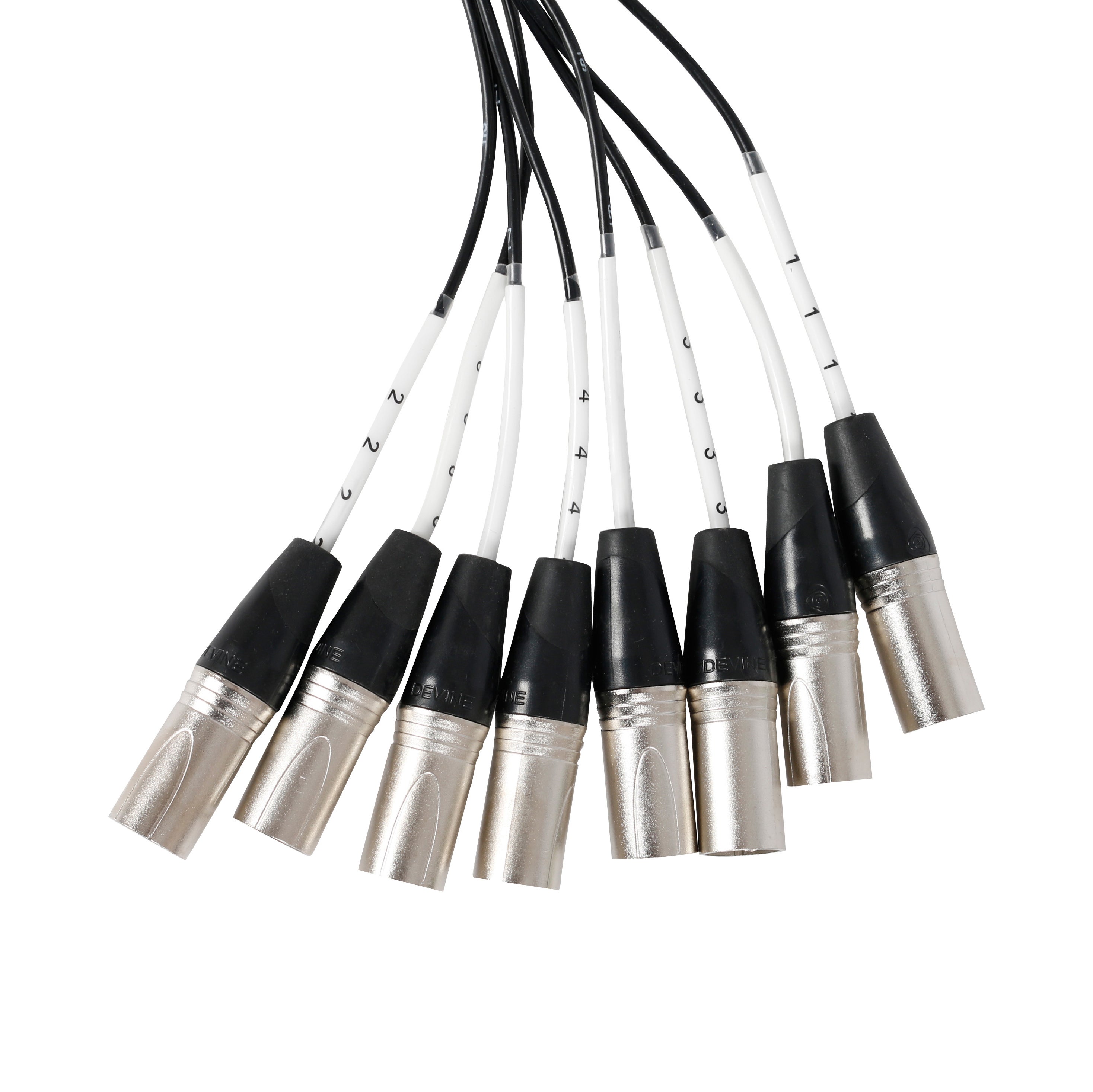 Devine MUL002/5 multikabel 8x XLR-f naar 8x XLR-m 5m