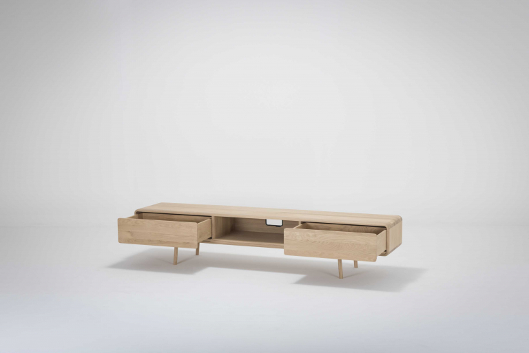 Gazzda Fawn lowboard tv-meubel 2 lades 220x45 naturel