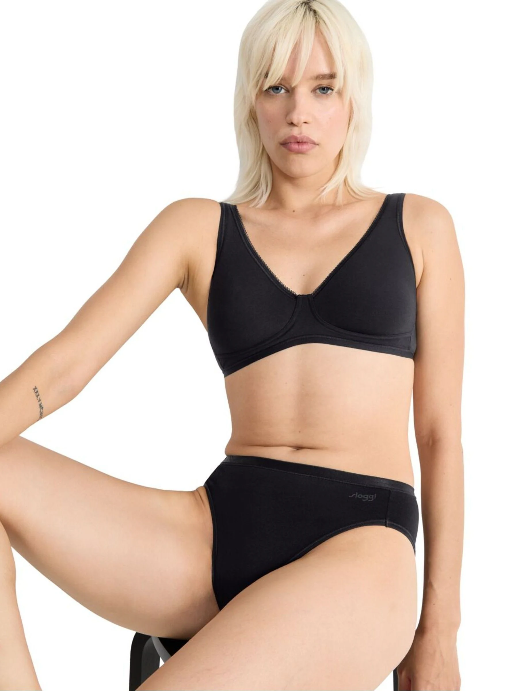 Zwart - Sloggi Go Daily Cotton Highwaist Knickers 3 Pack