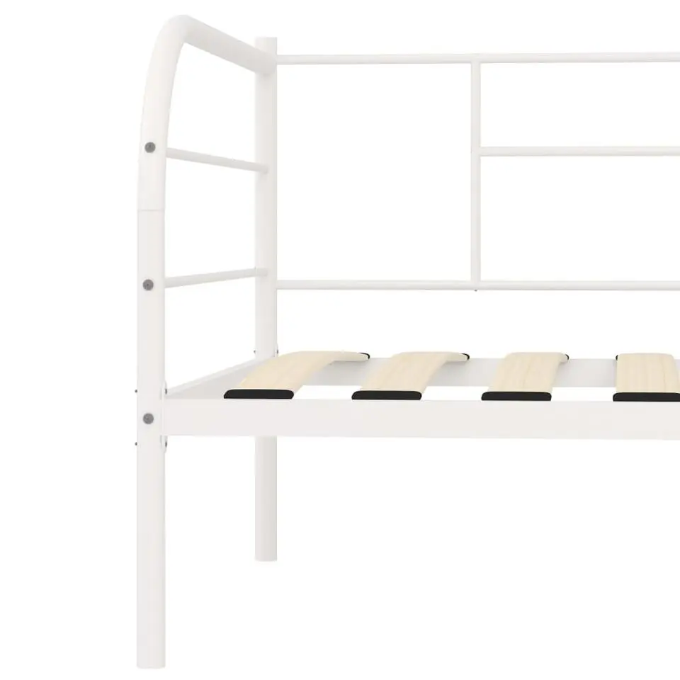 vidaXL - Bedbank - Wit - Metaal - 90x200 cm