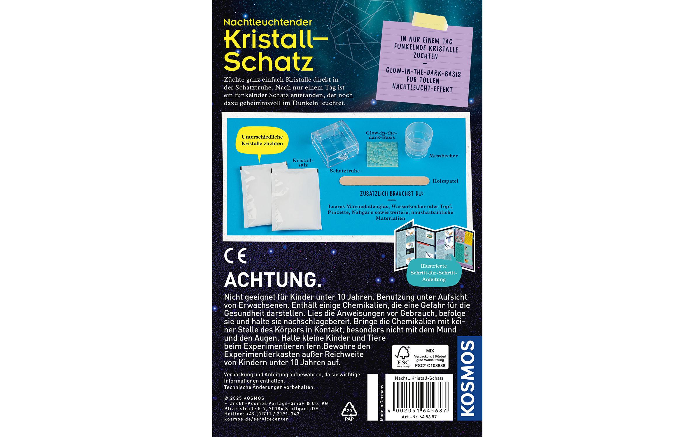 Experimentierkasten Nachtleuchtender Kristall-SchatzMagische Kristalle