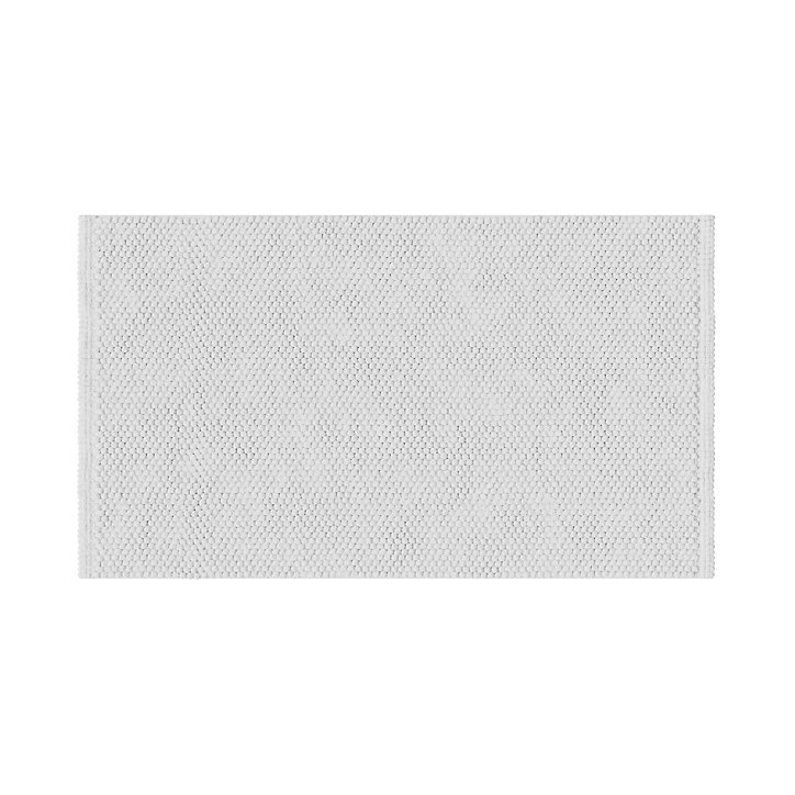Tapis de bain rectangulaire GoodHome Elland coloris blanc en coton et polyester L.120 x l.70 cm