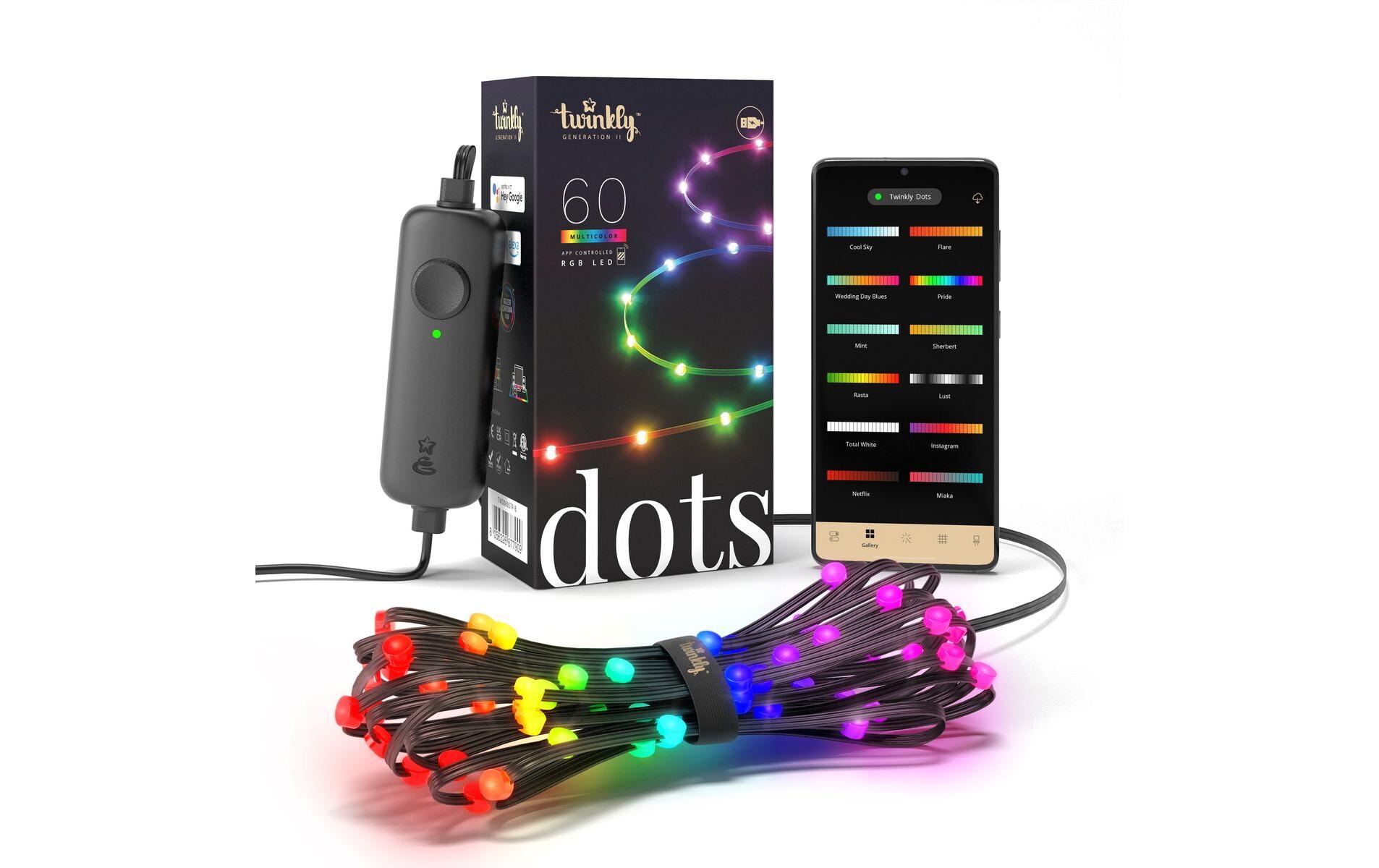 LED Stripe Dots, 60 LEDs, 3 m, RGB, SchwarzDekorationsbeleuchtung