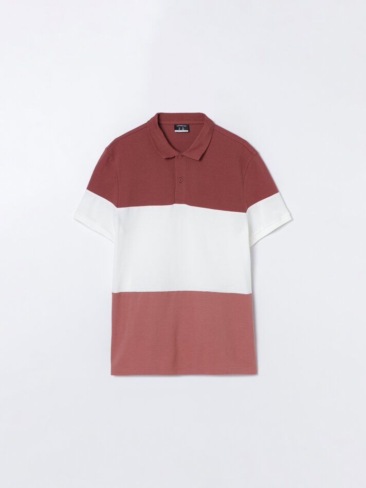 Polo colorblock - Terracota