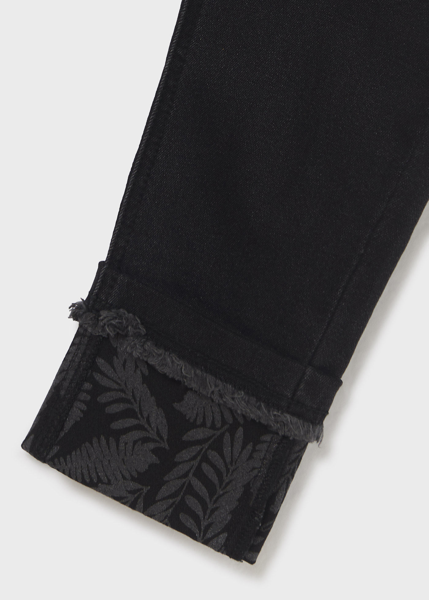 Calça jeans cropped de algodão para meninas