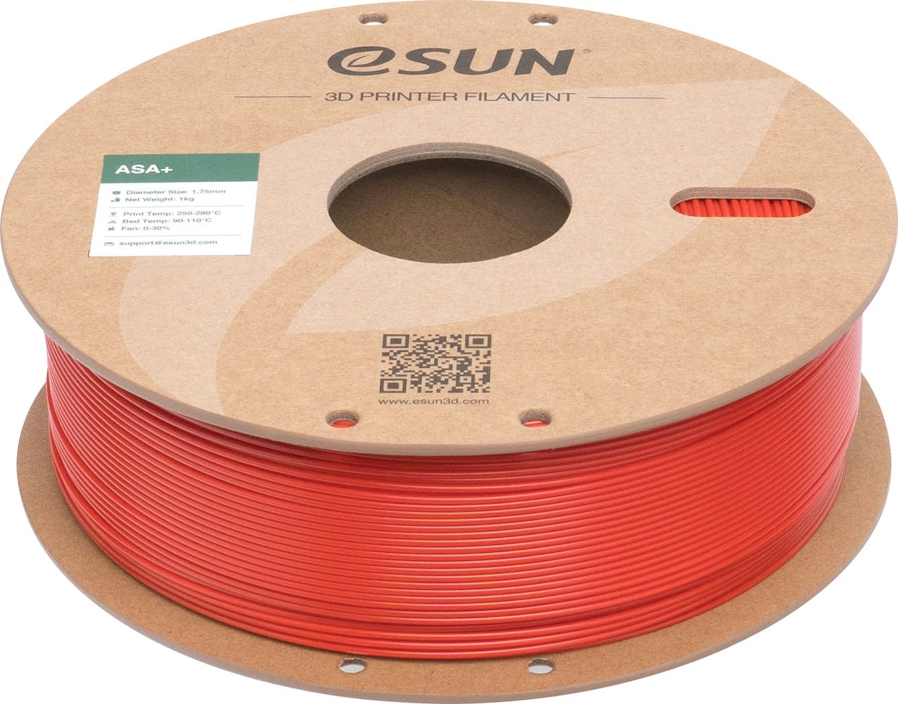eSUN  ASA+ Red, 1,75 mm / 1000 g    Wetterbeständiges Material in Red