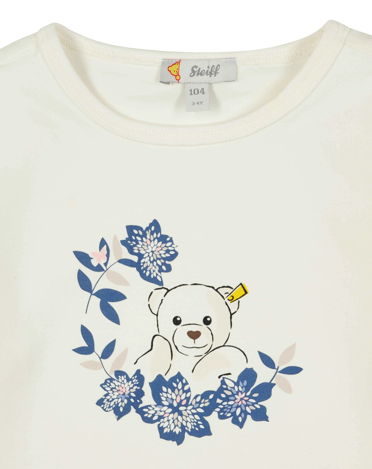 Langarmshirt BLUMENBÄR in cloud dancer