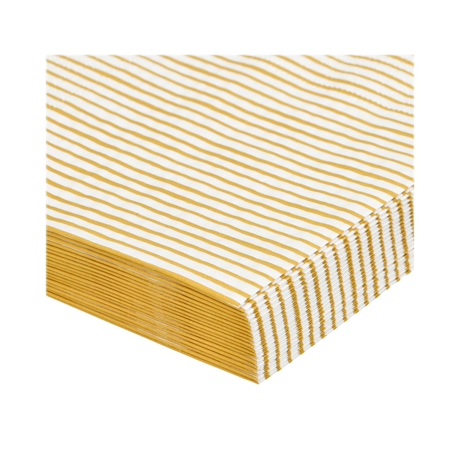 Servetten, papier, gele streep, 33 x 33 cm