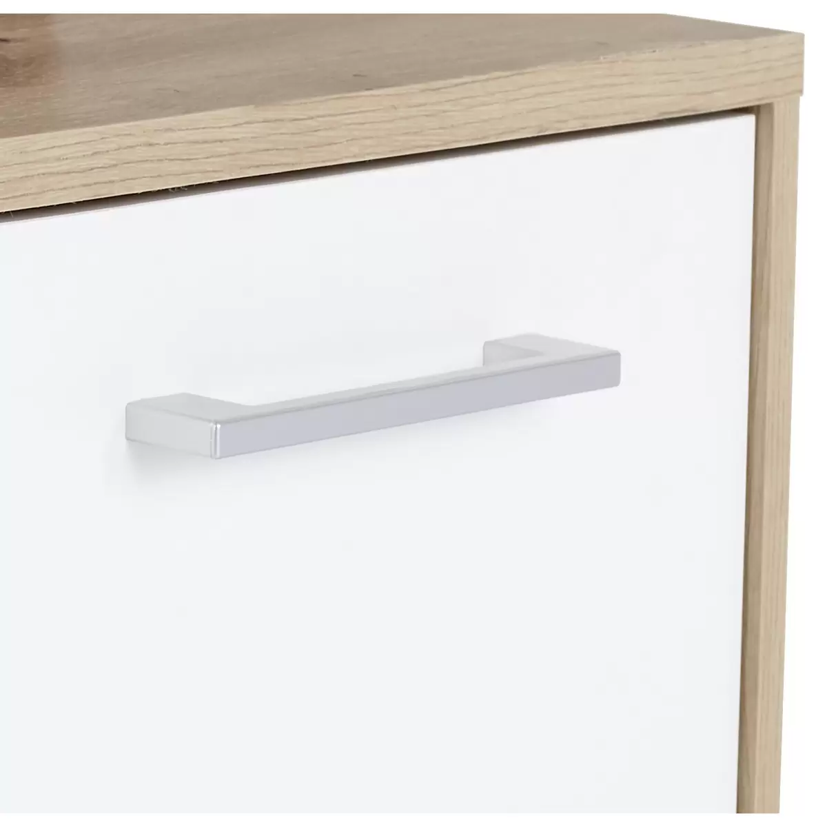 Nachttisch Box weiss,Eiche