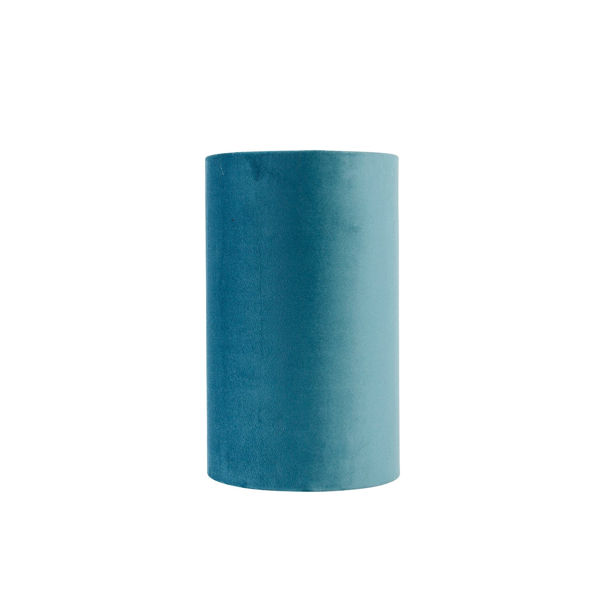 Blauwe velours lampenkap met gouden binnenkant 15/15/25