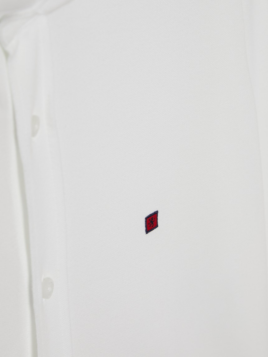 Camisa slim fit de malha em algodão