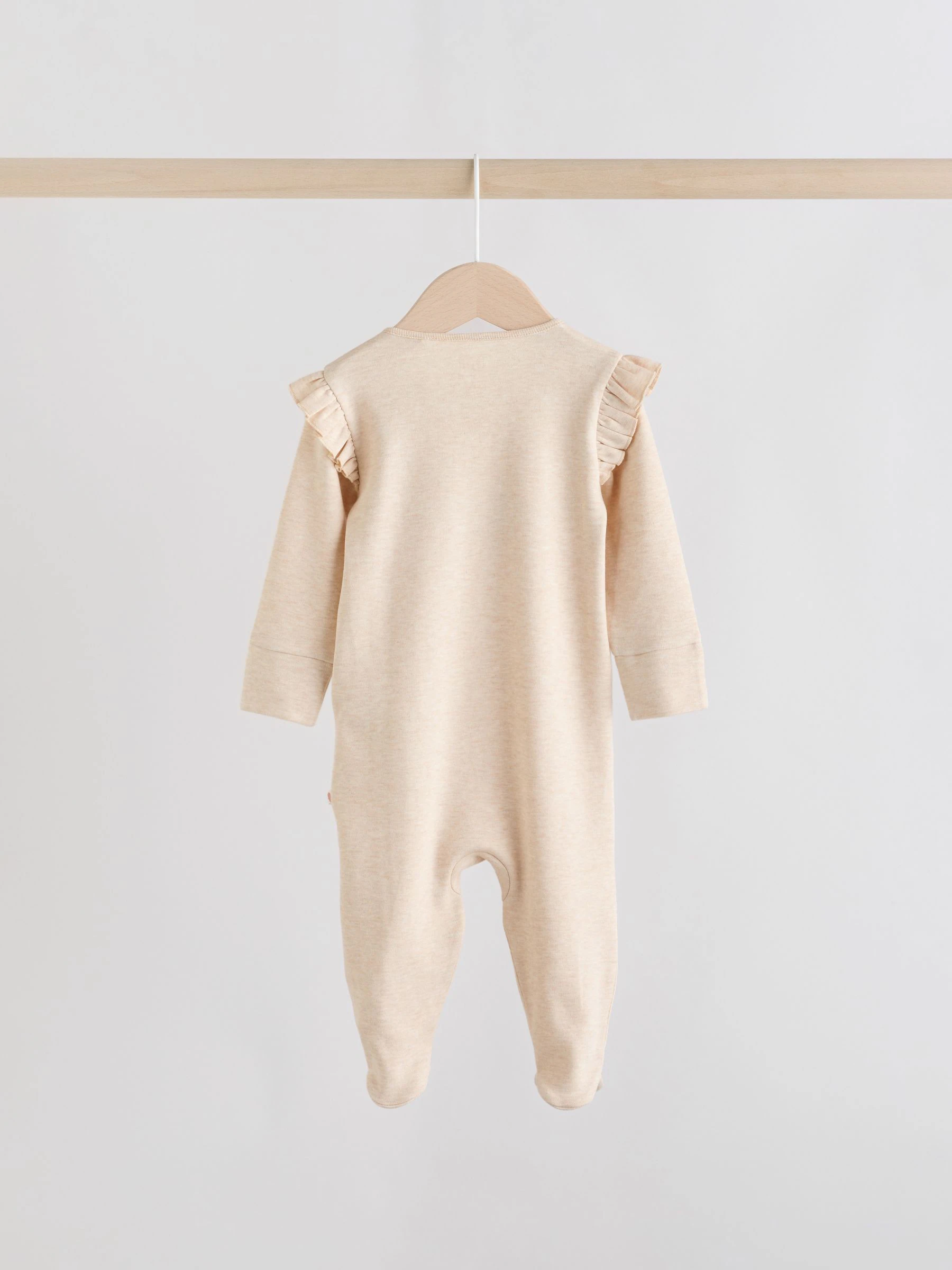 Neutraal met beren - Verpakking van 3 babypyjama's met tweewegrits (0-2jr)