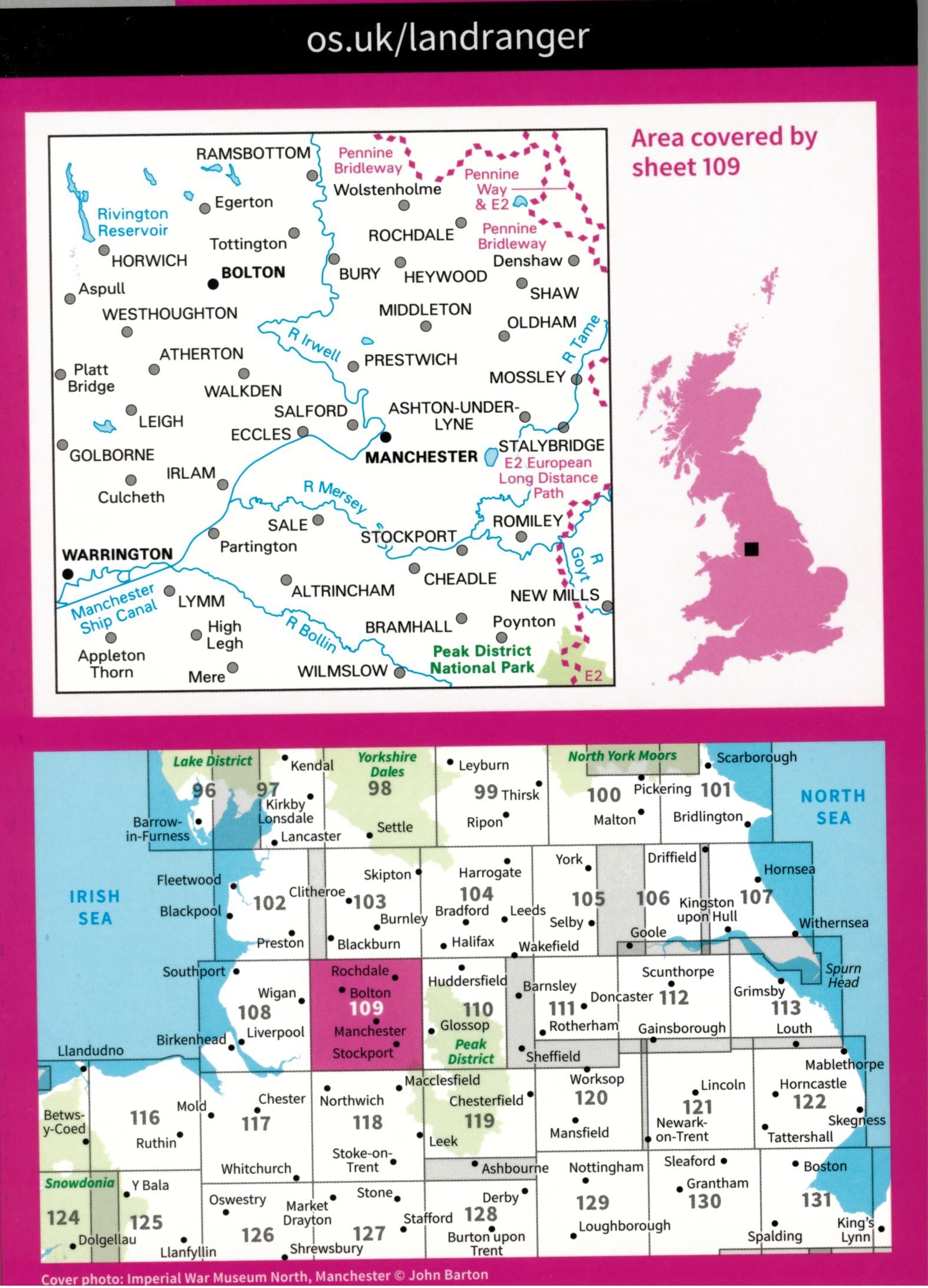 ORDNANCE SURVEY - 109 GB MANCHESTER 1 50 000