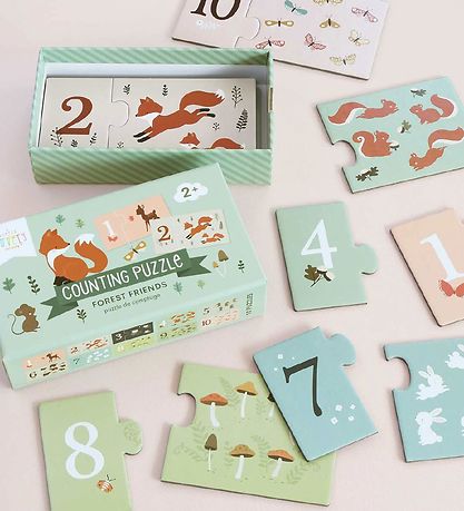A Little Lovely Company Zahlen Puzzlespiel 1-10 - Forest Friends