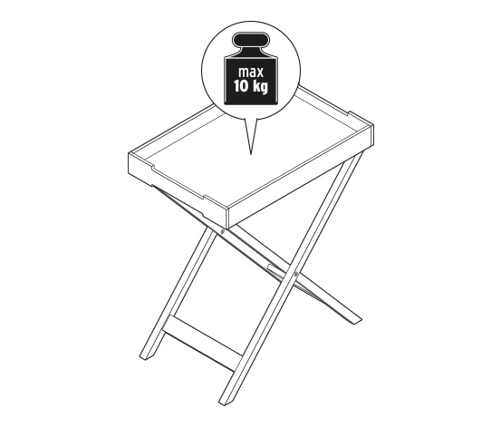 Tablettisch mit Klappfunktion