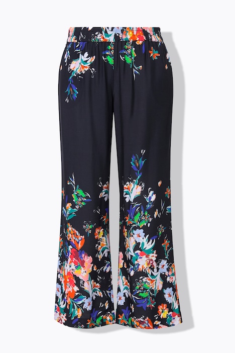 Hose, Wide Legs, floraler Druck