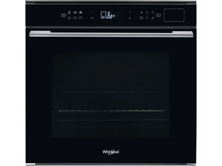 Whirlpool W Collection W7 OS4 4S1 P BL - Ovn - til indbygning - niche - bredde: 56 cm - dybde: 55 cm - højde: 58.3 cm - med selv-rengøring - Klasse A  - sort