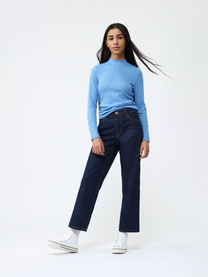 Camiseta com estampa lateral - Azul claro