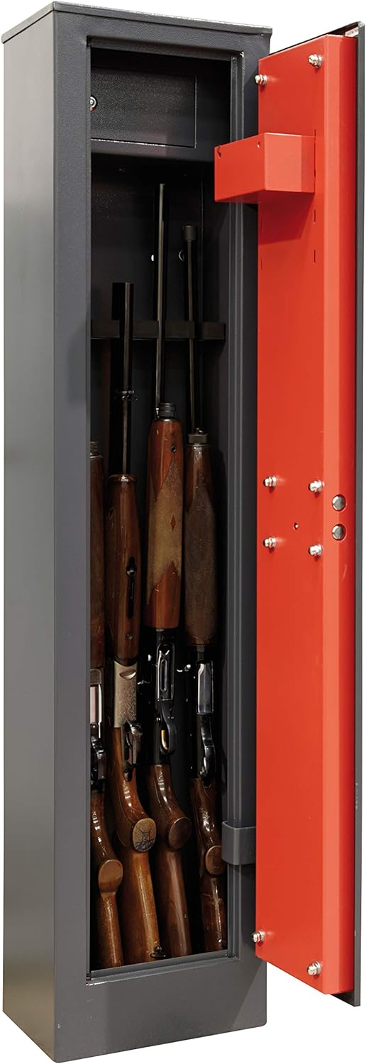 ARREGUI Braco ARM050 Stahlschrank für 5 Schrotflinten, Gewehrschrank mit Innenschublade, Waffentresor, Frankreich und Italien: gültig für alle Waffen, Spanien und Portugal: nicht zugelassen