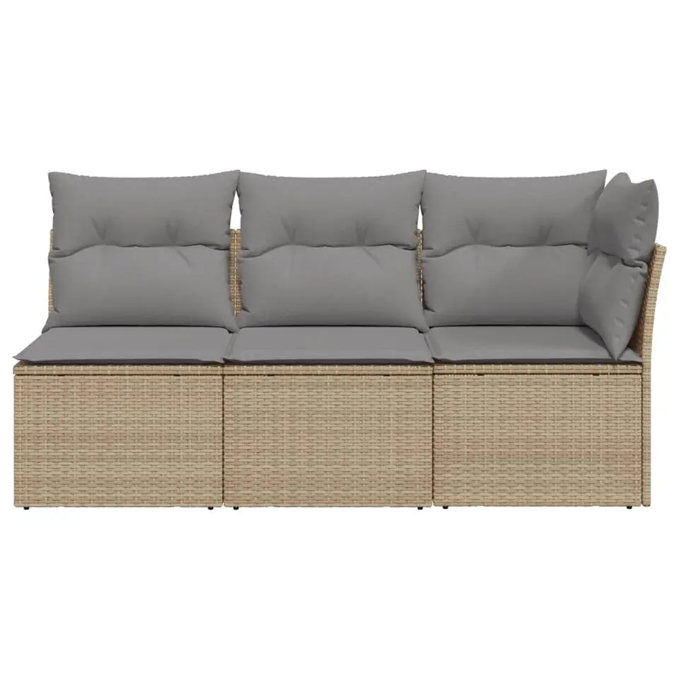 vidaXL - Tuinbank - Beige - Poly rattan