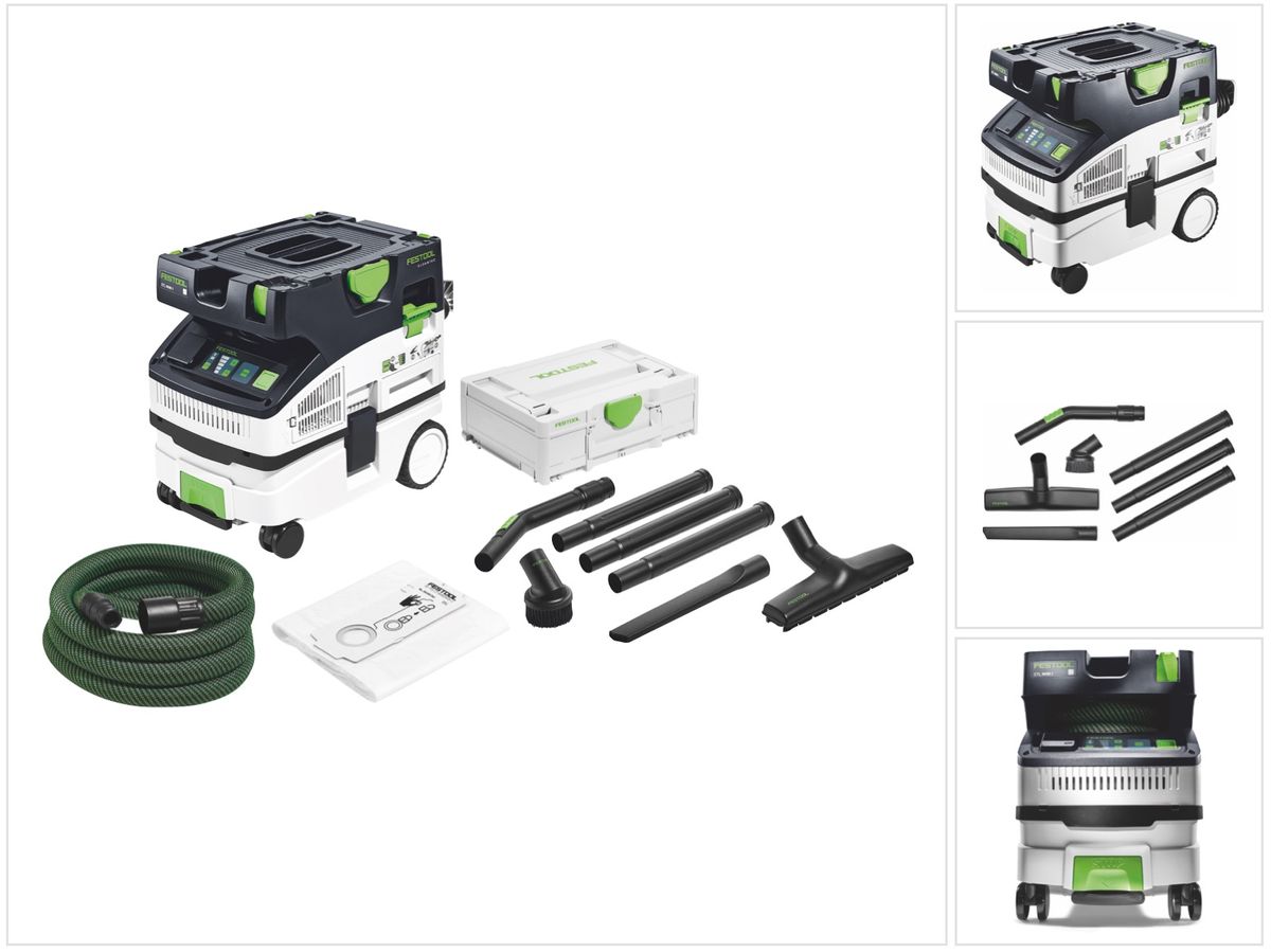 Festool CTL MINI CLEANTEC Mobiele Stofzuiger 10 l Stofklasse L + Reinigingsset RS-ST D 27/36-Plus in Systainer