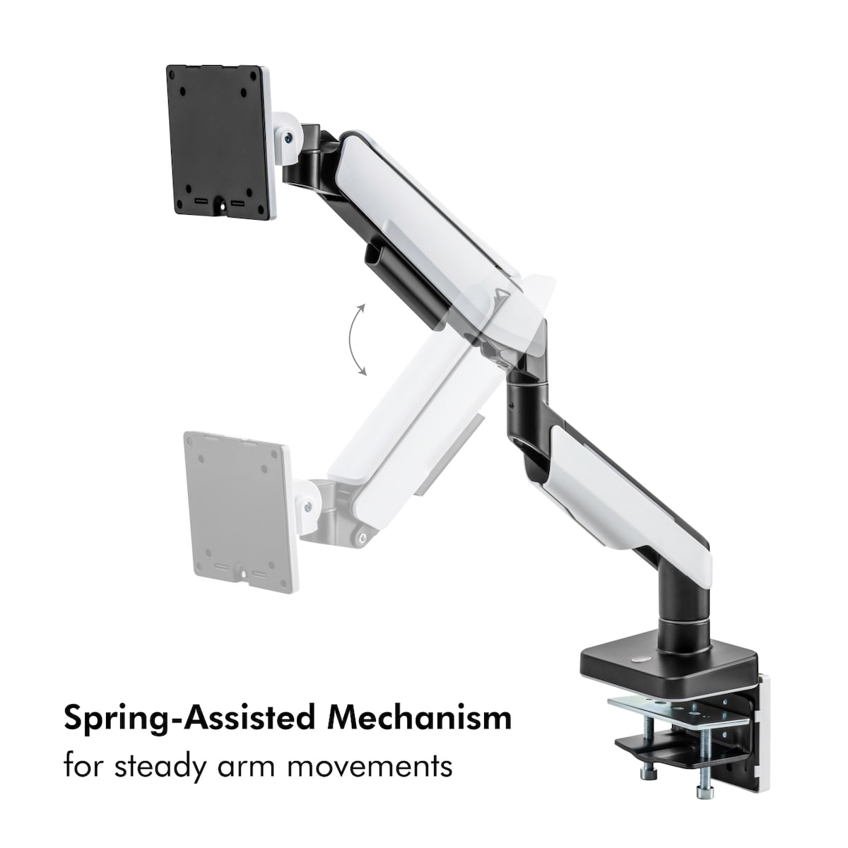 LogiLink Gaming-monitorarm 17-32 med belysning  Svart/Vit