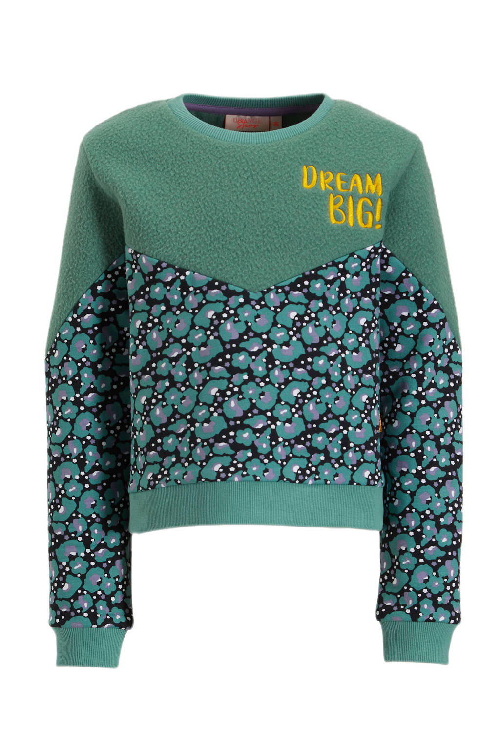 Orange Stars teddy sweater Nicole groen