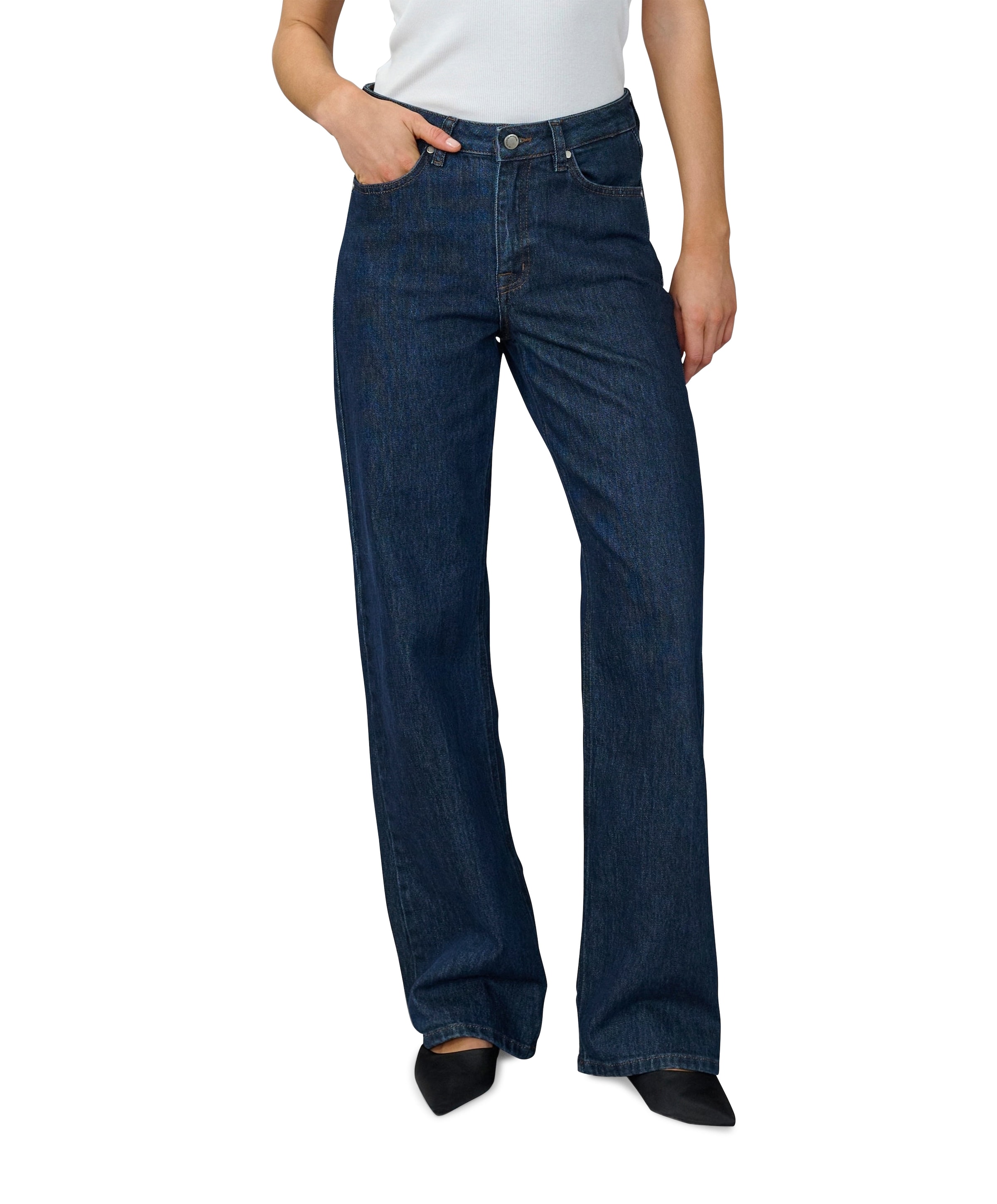 My Essential Wardrobe 35 THE LOUIS 139 HIGH WIDE Y dames jeans blauw