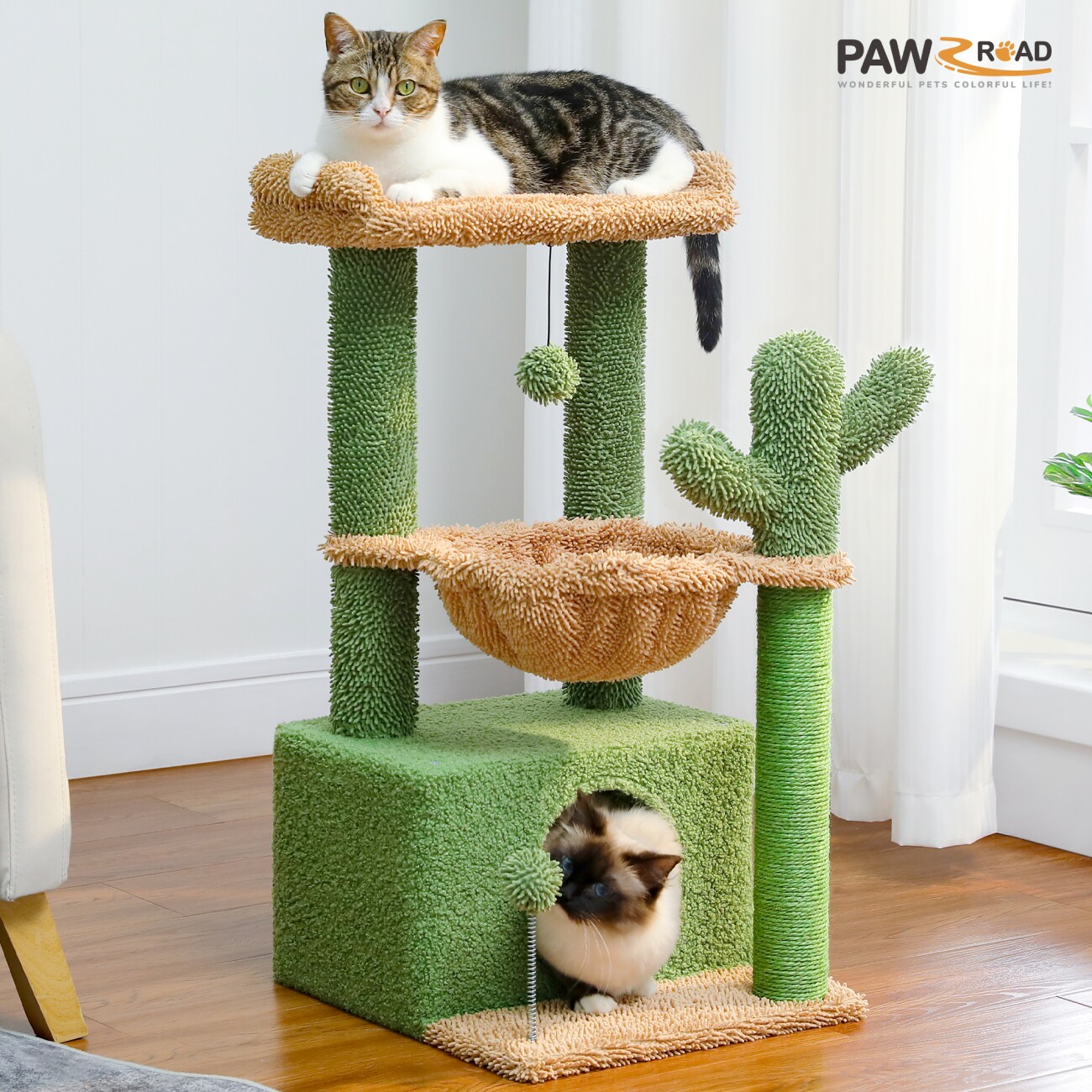 Pawz Road Kleiner Kratzbaum 83cm grün