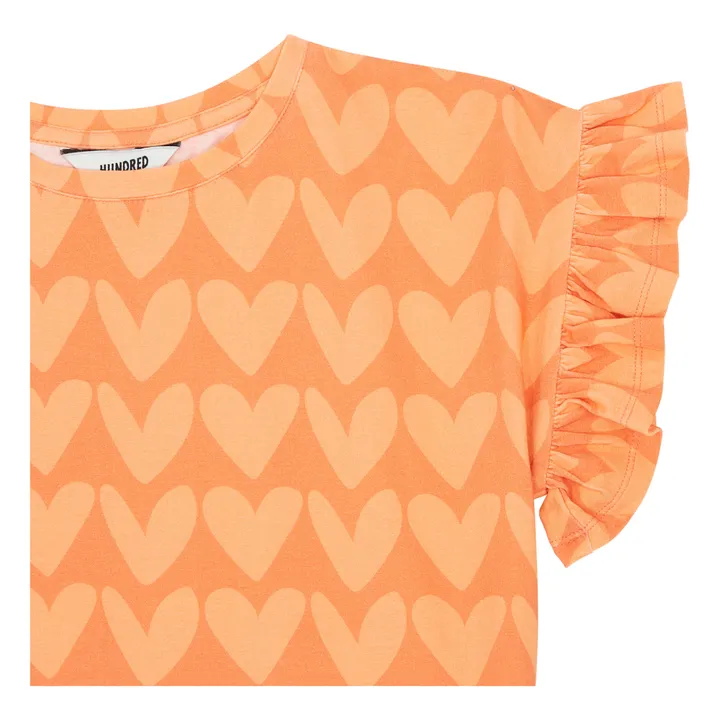 Hundred Pieces T-shirt Manches Volants Coton | Orange