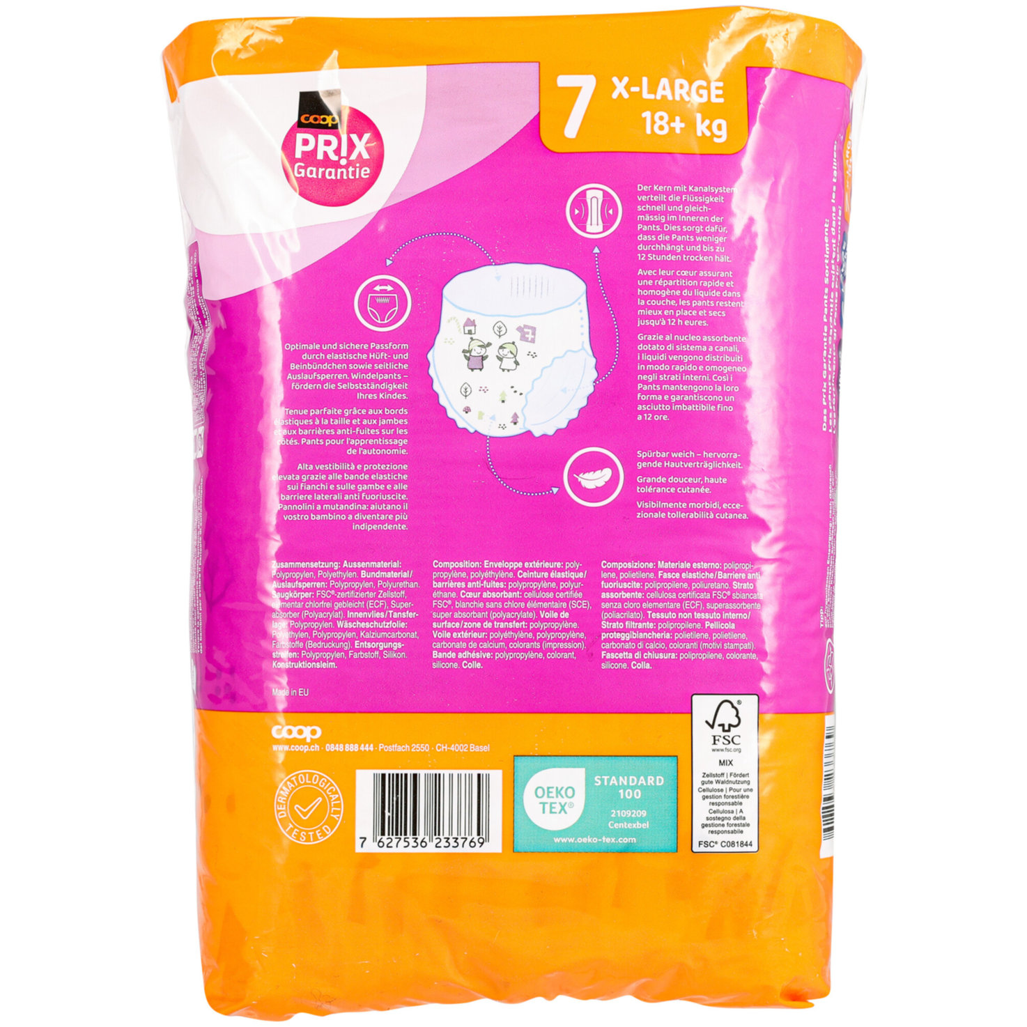Prix Garantie Pants XLGrösse 7, 18+kg 16 Stück